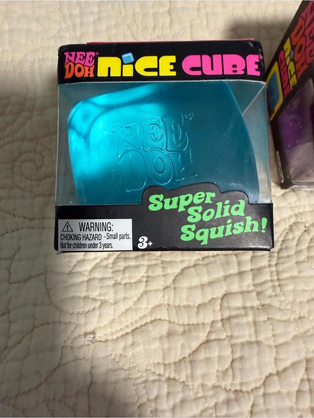 Nee Doh VIRAL Nice Cube Super Solid Squish! You pick one purple or blue! NWB - Picture 2 of 7